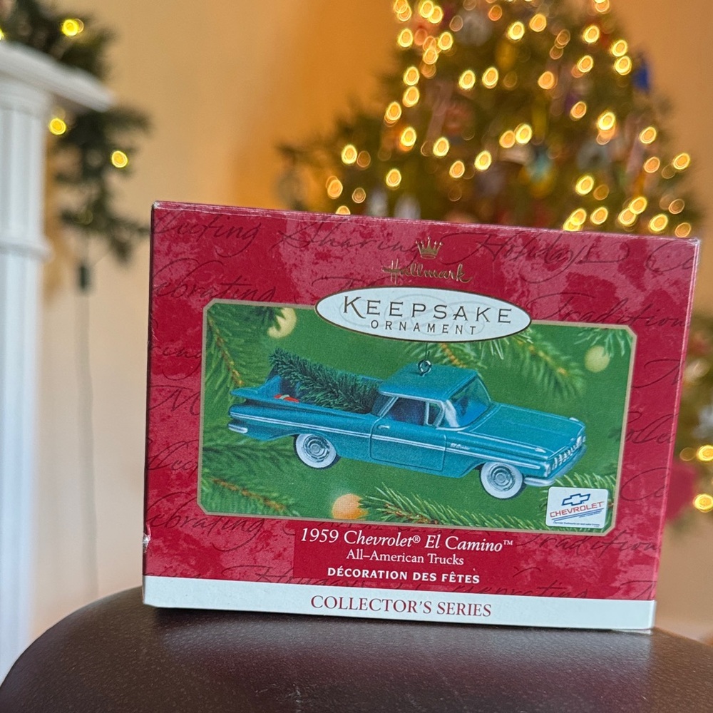2001 Hallmark Keepsake Blue Chevrolet El Camino Ornament